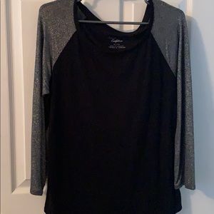 Black and silver top